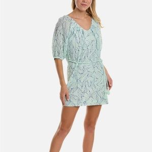 Joie eyelet mini dress with tie